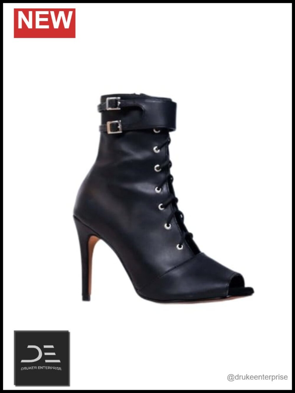 Handcrafted Dancing Pumps 3.5in Heel Stiletto Open Toe Slip Resistant